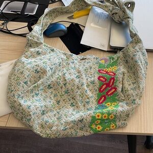 Free People Floral Embroidered Shoulder Bag